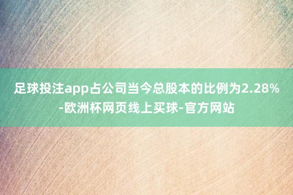 足球投注app占公司当今总股本的比例为2.28%-欧洲杯网页线上买球-官方网站