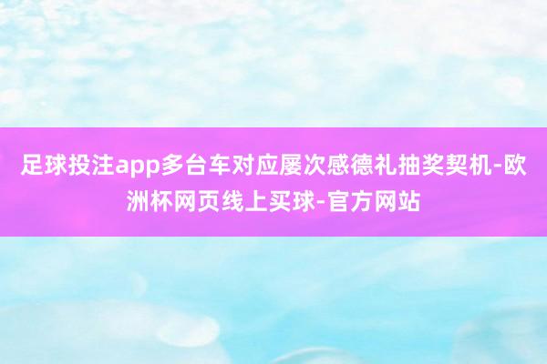 足球投注app多台车对应屡次感德礼抽奖契机-欧洲杯网页线上买球-官方网站