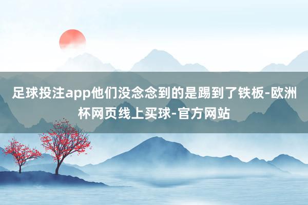 足球投注app他们没念念到的是踢到了铁板-欧洲杯网页线上买球-官方网站