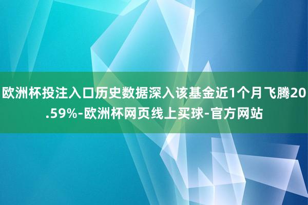 欧洲杯投注入口历史数据深入该基金近1个月飞腾20.59%-欧洲杯网页线上买球-官方网站