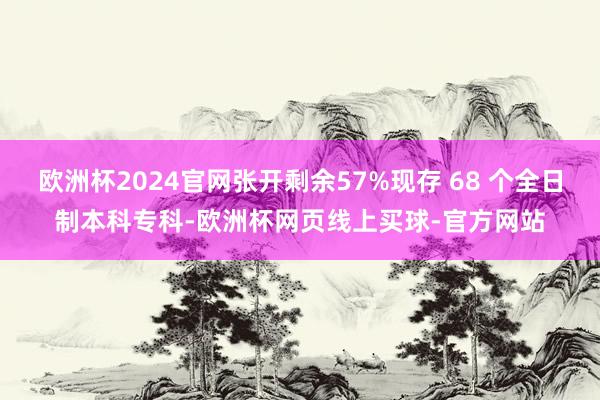 欧洲杯2024官网张开剩余57%现存 68 个全日制本科专科-欧洲杯网页线上买球-官方网站