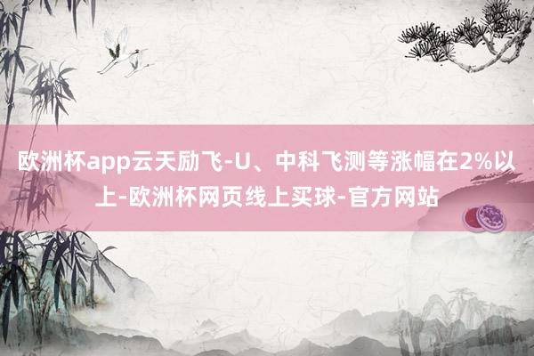 欧洲杯app云天励飞-U、中科飞测等涨幅在2%以上-欧洲杯网页线上买球-官方网站