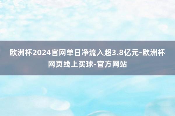 欧洲杯2024官网单日净流入超3.8亿元-欧洲杯网页线上买球-官方网站