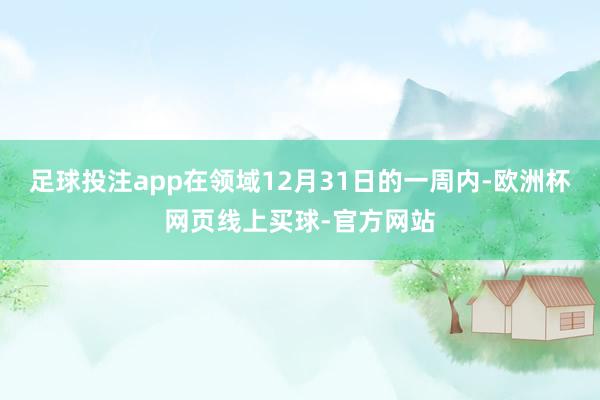 足球投注app在领域12月31日的一周内-欧洲杯网页线上买球-官方网站