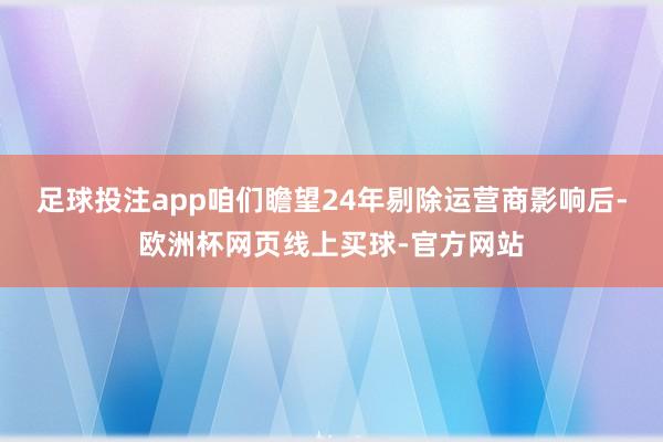 足球投注app咱们瞻望24年剔除运营商影响后-欧洲杯网页线上买球-官方网站