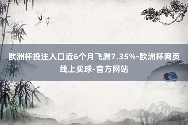 欧洲杯投注入口近6个月飞腾7.35%-欧洲杯网页线上买球-官方网站